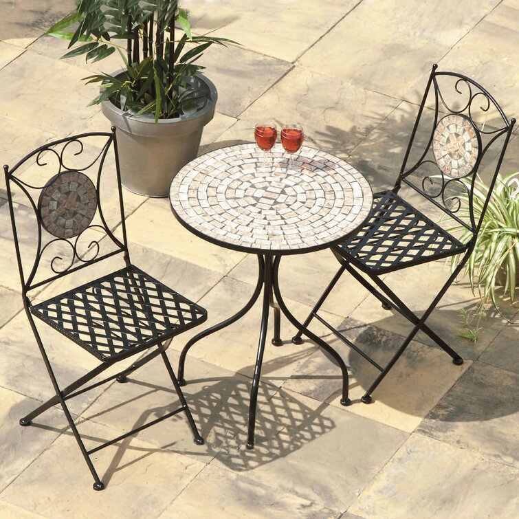 Wrought iron deals pub table set